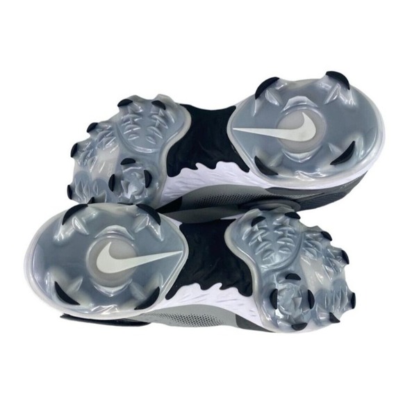 Nike React Mens 14 Alpha Huarache 3 Gray High Top Baseball Cleats CZ4455-005 - Picture 6 of 7